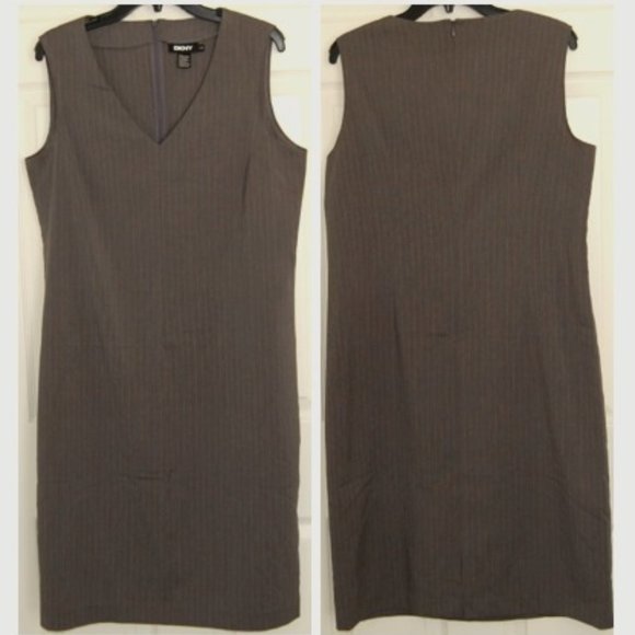NWOT, DKNY Gray Dress, Size 14 (40"-42" Bust), Rayon Blend - Picture 1 of 8